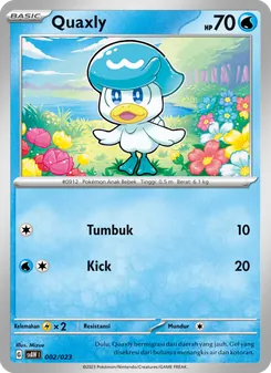 Kartu Quaxly dari Quaxly & Mimikyu ex, nomor 002/23