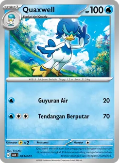Kartu Quaxwell dari Quaxly & Mimikyu ex, nomor 003/23
