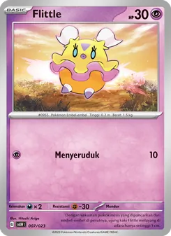 Kartu Flittle dari Quaxly & Mimikyu ex, nomor 007/23
