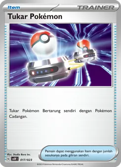 Kartu Tukar Pokémon dari Quaxly & Mimikyu ex, nomor 017/23