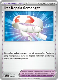 Kartu Ikat Kepala Semangat dari Quaxly & Mimikyu ex, nomor 019/23