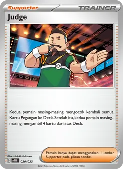 Kartu Judge dari Quaxly & Mimikyu ex, nomor 020/23