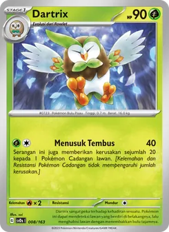 Kartu Dartrix dari Deck Ringkas ex, nomor 008/163