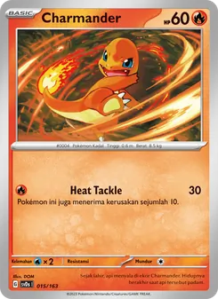 Kartu Charmander dari Deck Ringkas ex, nomor 015/163