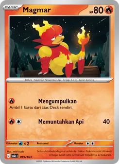 Kartu Magmar dari Deck Ringkas ex, nomor 019/163