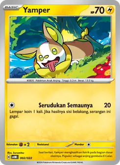 Kartu Yamper dari Miraidon ex Futur, nomor 002/22