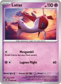 Kartu Latias dari Miraidon ex Futur, nomor 005/22