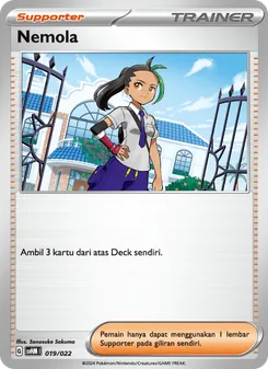 Kartu Nemola dari Miraidon ex Futur, nomor 019/22