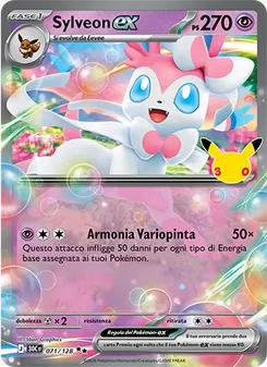 Carta Sylveon-ex dell'espansione 30° Anniversario, numero 071/128