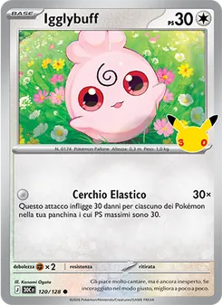 Carta Igglybuff dell'espansione 30° Anniversario, numero 120/128
