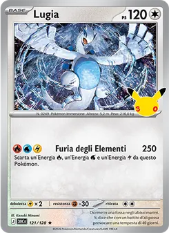 Carta Lugia dell'espansione 30° Anniversario, numero 121/128