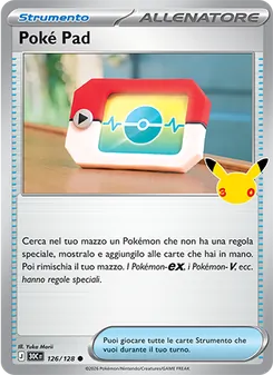 Carta Poké Pad dell'espansione 30° Anniversario, numero 126/128