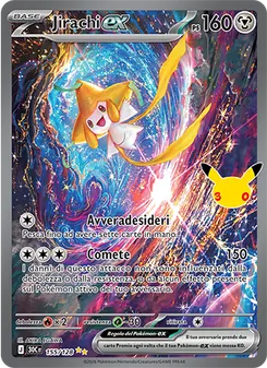 Carta Jirachi-ex dell'espansione 30° Anniversario, numero 155/128