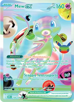 Carta Mew-ex dell'espansione 30° Anniversario, numero 158/128