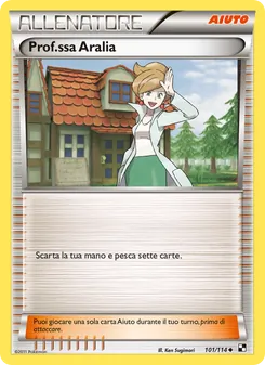 Carta Prof.ssa Aralia dell'espansione Nero e Bianco, numero 101/114