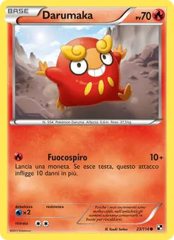 Carta Darumaka dell'espansione Nero e Bianco, numero 23/114