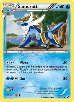 Carta Samurott dell'espansione Nero e Bianco, numero 31/114