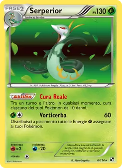 Carta Serperior dell'espansione Nero e Bianco, numero 6/114