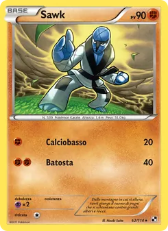 Carta Sawk dell'espansione Nero e Bianco, numero 62/114