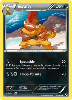 Carta Scrafty dell'espansione Nero e Bianco, numero 69/114