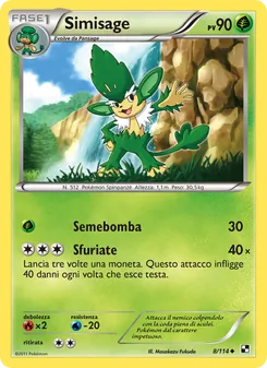 Carta Simisage dell'espansione Nero e Bianco, numero 8/114