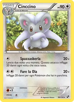 Carta Cinccino dell'espansione Nero e Bianco, numero 89/114