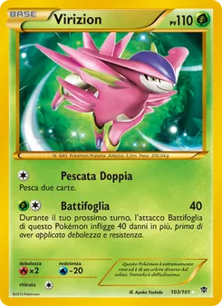 Carta Virizion dell'espansione Esplosione Plasma, numero 103/101