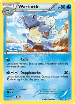 Carta Wartortle dell'espansione Esplosione Plasma, numero 15/101