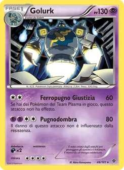 Carta Golurk dell'espansione Esplosione Plasma, numero 46/101