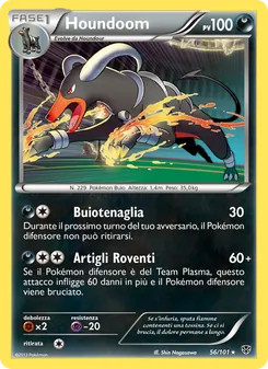 Carta Houndoom dell'espansione Esplosione Plasma, numero 56/101