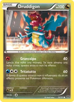 Carta Druddigon dell'espansione Esplosione Plasma, numero 70/101