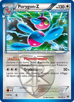 Carta Porygon-Z dell'espansione Esplosione Plasma, numero 74/101