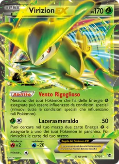 Carta Virizion-EX dell'espansione Esplosione Plasma, numero 9/101