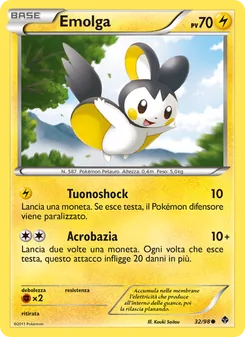 Carta Emolga dell'espansione Nuove Forze, numero 32/98