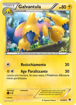 Carta Galvantula dell'espansione Nuove Forze, numero 34/98
