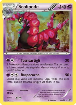 Carta Scolipede dell'espansione Nuove Forze, numero 40/98