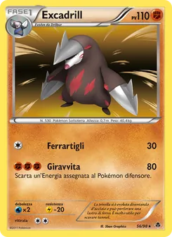 Carta Excadrill dell'espansione Nuove Forze, numero 56/98