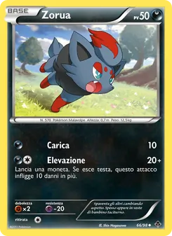 Carta Zorua dell'espansione Nuove Forze, numero 66/98