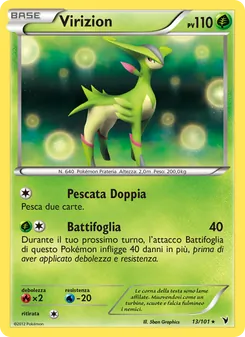 Carta Virizion dell'espansione Vittorie Regali, numero 13/101