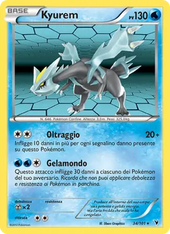 Carta Kyurem dell'espansione Vittorie Regali, numero 34/101