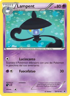Carta Lampent dell'espansione Vittorie Regali, numero 59/101