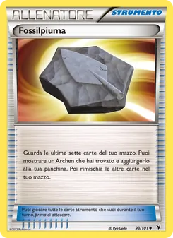 Carta Fossilpiuma dell'espansione Vittorie Regali, numero 93/101