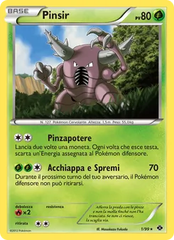 Carta Pinsir dell'espansione Destini Futuri, numero 1/99