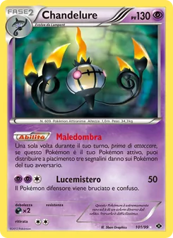 Carta Chandelure dell'espansione Destini Futuri, numero 101/99