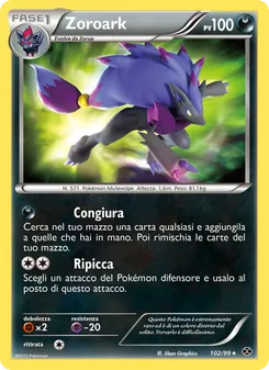 Carta Zoroark dell'espansione Destini Futuri, numero 102/99