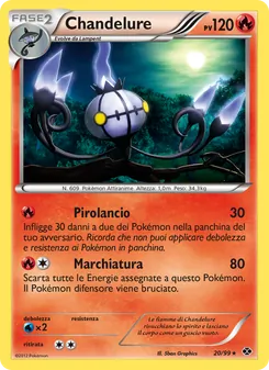 Carta Chandelure dell'espansione Destini Futuri, numero 20/99
