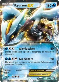 Carta Kyurem-EX dell'espansione Destini Futuri, numero 38/99
