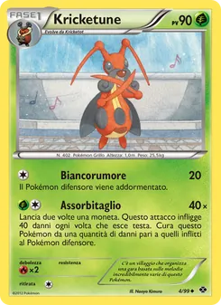 Carta Kricketune dell'espansione Destini Futuri, numero 4/99
