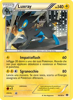 Carta Luxray dell'espansione Destini Futuri, numero 46/99