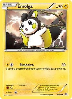 Carta Emolga dell'espansione Destini Futuri, numero 49/99